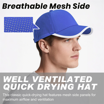 High Quality 6 Panel Mesh Breathable Cap Baseball Cap Custom Logo Laser Blank Baseball Hat