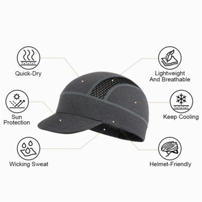 Gorra de ciclismo personalizada de secado rápido, transpirable, que absorbe la humedad, gorra deportiva, gorro absorbente y transpirable debajo de los cascos, delgada