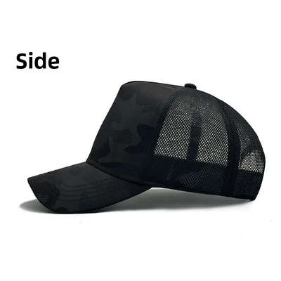 Sombrero de béisbol simple de gran tamaño para hombres Mujeres Diseño personalizado Sombrero de malla de camión para cabeza grande grande Moderno para escena casual deportiva