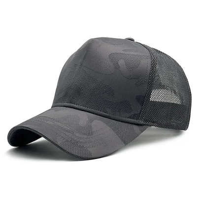 Sombrero de béisbol simple de gran tamaño para hombres Mujeres Diseño personalizado Sombrero de malla de camión para cabeza grande grande Moderno para escena casual deportiva
