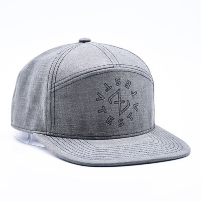 Gorra Snapback Personalizada de 7 Paneles Bordada Estructurada Gorras de ala plana Snap Back Hat
