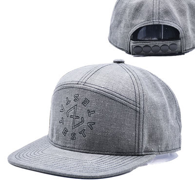 Gorra Snapback Personalizada de 7 Paneles Bordada Estructurada Gorras de ala plana Snap Back Hat