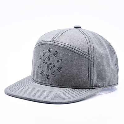 Gorra Snapback Personalizada de 7 Paneles Bordada Estructurada Gorras de ala plana Snap Back Hat