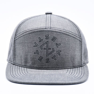 Gorra Snapback Personalizada de 7 Paneles Bordada Estructurada Gorras de ala plana Snap Back Hat