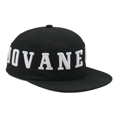 Sombrero de 6 paneles de alta calidad con borde plano Sombrero Snapback de Hip Hop Sombrero de 3D bordado