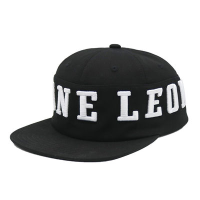 Sombrero de 6 paneles de alta calidad con borde plano Sombrero Snapback de Hip Hop Sombrero de 3D bordado