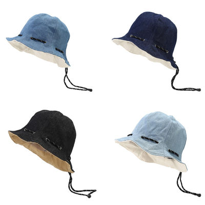 Sombreros de pescador de venta caliente, mayorista, ropa de primavera y verano, con bolsas de algodón, unisex, para adultos, sombreros de balde reversibles.