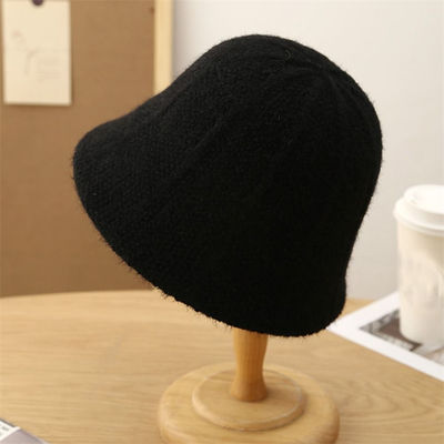 Fashion Autumn Winter Bucket Hat Knit Windproof Fisherman Hats Casual Cold Proof Panama Cap for Women
