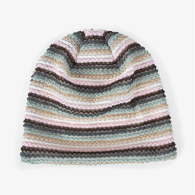 Traje de alta calidad de las damas de rayas de punto gorros estilo Slouchy Skullies de deportes de invierno gorro al aire libre sin esposas gorro