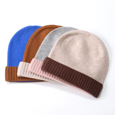 Fabricante de gorros profesionales nuevo diseño gorro de gorro personalizado gorros de invierno de algodón con esposas con logotipo