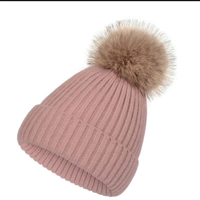 Sombreros de invierno de punto cálido para mujeres con sombreros de cuello estriados casuales y sólidos gorros sombreros de esquí niños gorro de peluche con gorra