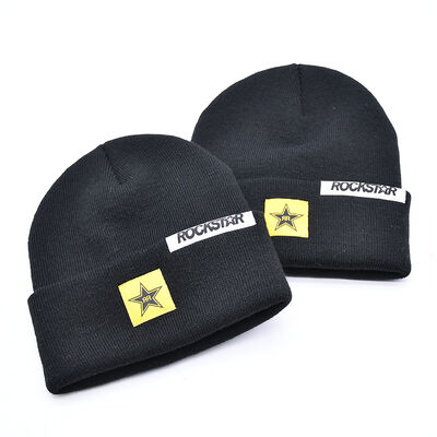 Diseñador de ropa callejera Logotipo personalizado Pescador de invierno Gorras Black Beanies Sombreros con logotipo personalizado Bordado