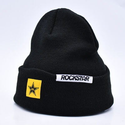 Diseñador de ropa callejera Logotipo personalizado Pescador de invierno Gorras Black Beanies Sombreros con logotipo personalizado Bordado