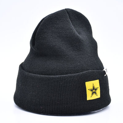 Diseñador de ropa callejera Logotipo personalizado Pescador de invierno Gorras Black Beanies Sombreros con logotipo personalizado Bordado