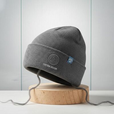 Opciones de diseño personalizado Sombrero de gorra de merino ligero y transpirable para invierno y marca corporativa