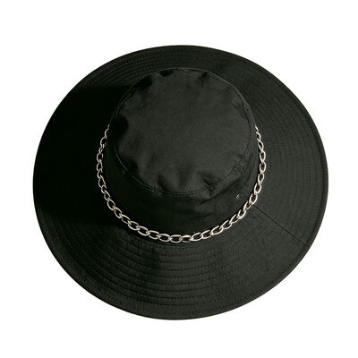 Sombrero de pescador de ala ancha 100% algodón con logotipo personalizado para protección solar al aire libre