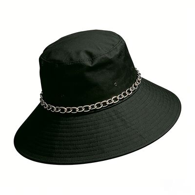 Sombrero de pescador de ala ancha 100% algodón con logotipo personalizado para protección solar al aire libre