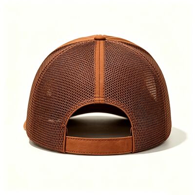 Gorra de camionero con banda para el sudor de algodón con 6 o ojales personalizados, paneles de malla duraderos, cierre ajustable a presión, perfecto para actividades al aire libre.