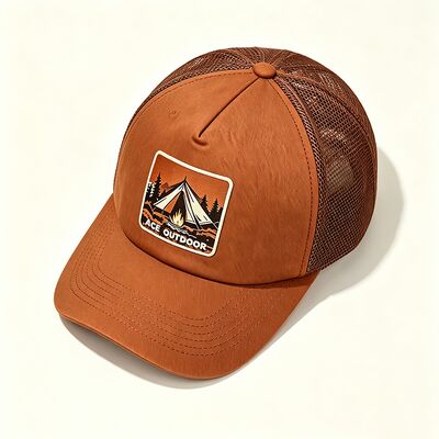 Gorra de camionero con banda para el sudor de algodón con 6 o ojales personalizados, paneles de malla duraderos, cierre ajustable a presión, perfecto para actividades al aire libre.