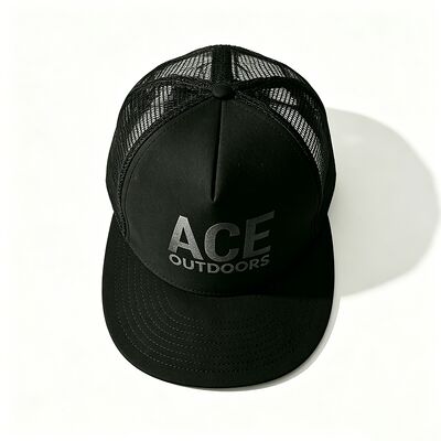 Impresión en pantalla Logotipo 5 Panel Trucker Cap Unisex Confortable Fit Ideal para todas las estaciones Adjustable Capa ligera
