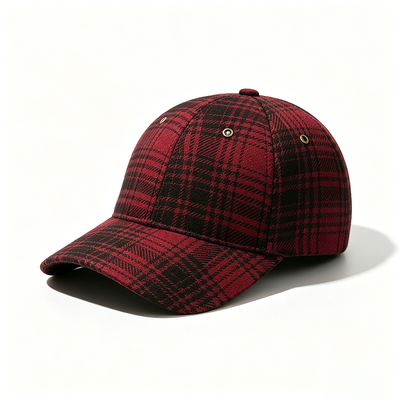 Capuchón de béisbol personalizado de seis paneles de aproximadamente 100 gramos Material respirable proporciona ventilación y absorción de sudor