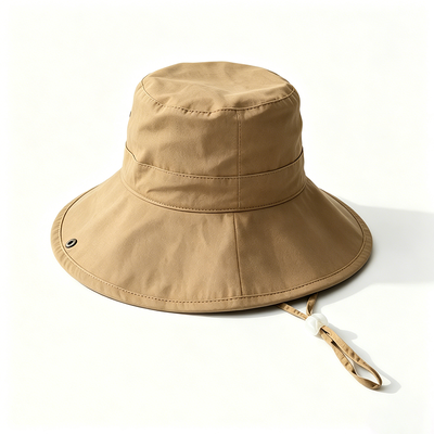 Sombrero de balde de pesca de reciclaje hecho de tela de poliéster 100% ligero respirable cómodo protección solar al aire libre