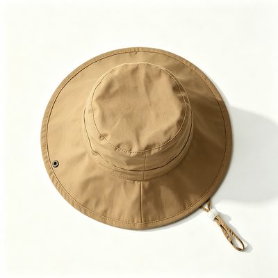Sombrero de balde de pesca de reciclaje hecho de tela de poliéster 100% ligero respirable cómodo protección solar al aire libre