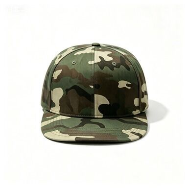 Constructed Shape 6 Panel Trucker Cap with Curved Visor and Plastic Snapback Closure for Adjustable Fit