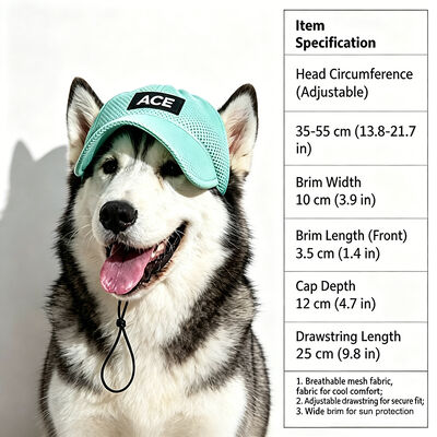 Sombrero para mascotas para exteriores e interiores adecuado para perros pequeños El paquete incluye 1 x correa ajustable para el sombrero para mascotas para ajuste seguro