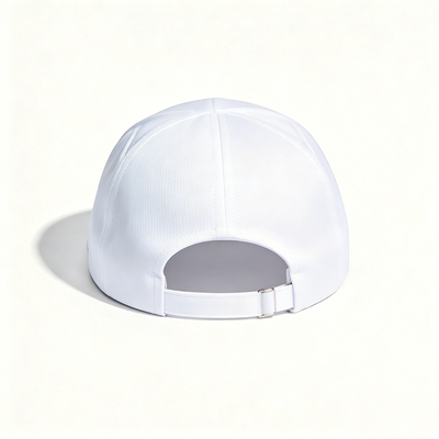 Sombrero de poliéster deportivo transpirable con correa metálica sin estructura confortable ajustable para actividades al aire libre