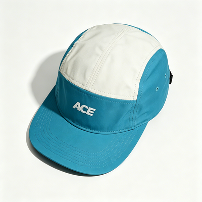 Sombrero de camper de 5 paneles con borde plano Sports Mesh Sweatband de un tamaño que se ajusta a todas las actividades al aire libre