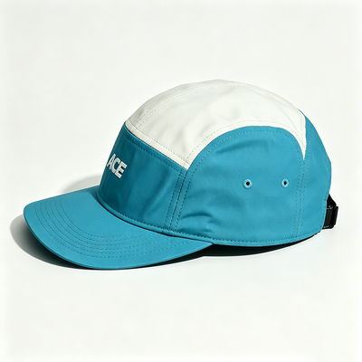 Sombrero de camper de 5 paneles con borde plano Sports Mesh Sweatband de un tamaño que se ajusta a todas las actividades al aire libre