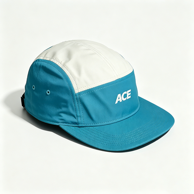 Sombrero de camper de 5 paneles con borde plano Sports Mesh Sweatband de un tamaño que se ajusta a todas las actividades al aire libre