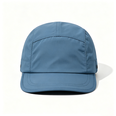 Gorro Camper personalizado de 5 paneles con banda para el sudor de malla deportiva y malla transpirable para actividades al aire libre
