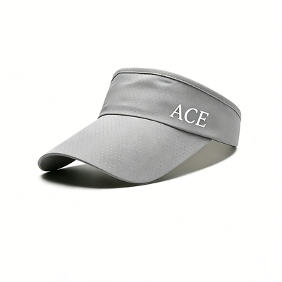Gorra con visera tipo correa ajustable hecha de 100 por ciento poliéster, ideal para correr, golf, tenis y otros deportes al aire libre.