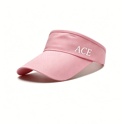Gorra con visera tipo correa ajustable hecha de 100 por ciento poliéster, ideal para correr, golf, tenis y otros deportes al aire libre.