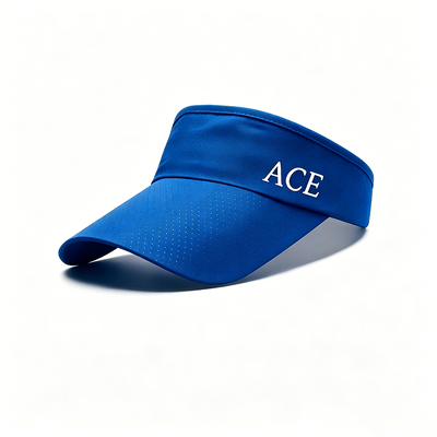 Gorra con visera tipo correa ajustable hecha de 100 por ciento poliéster, ideal para correr, golf, tenis y otros deportes al aire libre.