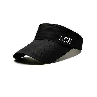 Gorra con visera tipo correa ajustable hecha de 100 por ciento poliéster, ideal para correr, golf, tenis y otros deportes al aire libre.