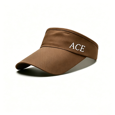 Gorra con visera tipo correa ajustable hecha de 100 por ciento poliéster, ideal para correr, golf, tenis y otros deportes al aire libre.