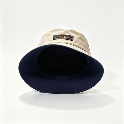 Sombrero de pesca de borde ancho estilo de ocio Sombrero de cubo reversible hecho a mano de tela de poliéster al 100% para uso cómodo al aire libre