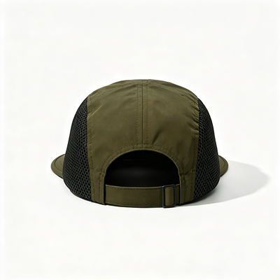 Gorra de 5 paneles, gorra de campamento, secado rápido personalizado, adecuada para diversas actividades al aire libre, incluyendo senderismo, camping y running