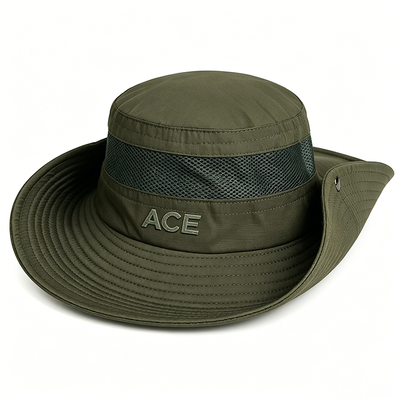 Sombrero de pescador táctico militar UPF 50 con ala ancha de 3" y mezcla de algodón/poliéster para aventuras al aire libre