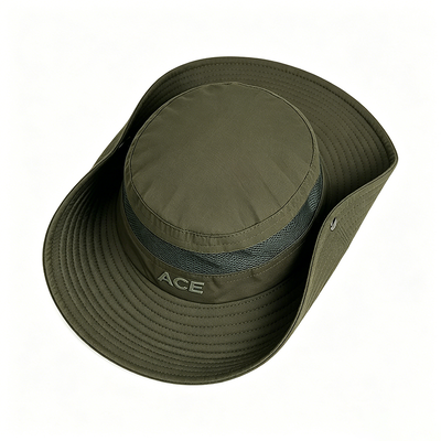 Sombrero de pescador táctico militar UPF 50 con ala ancha de 3" y mezcla de algodón/poliéster para aventuras al aire libre