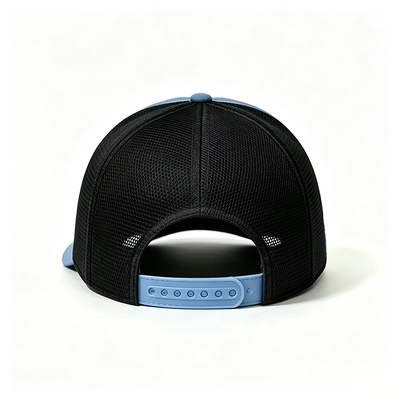 Poliéster 6 Panel Trucker Cap Trendy Trucker estilo de malla de espalda Sombrero Snapback diseñado para uso versátil al aire libre y casual