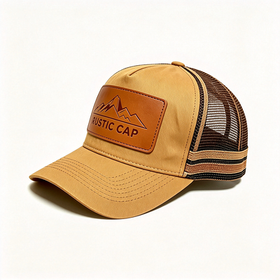 6 panel construido con tapa de malla de camión con malla trasera ajustable para eventos y uniformes