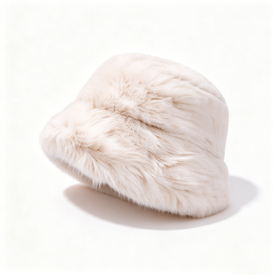 Faux Fur Bucket Hat Soft Plush Fisherman Hat Warm Autumn Winter Hat For Daily Street Outdoor Wear