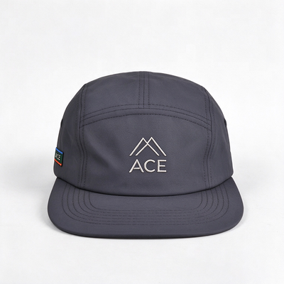 Water Resistant 5 Panel Camper Hat with Lining for Rainy Trekking and Outdoor Five Panel Hat Use