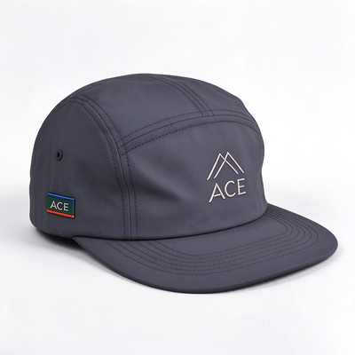 Water Resistant 5 Panel Camper Hat with Lining for Rainy Trekking and Outdoor Five Panel Hat Use