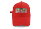Bordado de encargo mezclado rojo adulto impresionante del remiendo de la tela de los sombreros del papá de los deportes