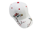 Las flores/los pájaros bordaron las gorras de béisbol, sombrero de béisbol blanco de la lona de algodón